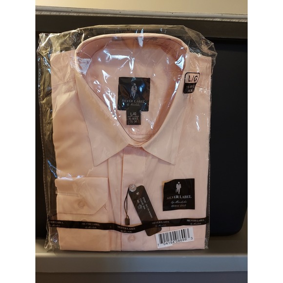 SILVER LABEL by Moschino Other - SILVER LABEL by Moschino Men's L G Dress Shirt Pink Long Sleeve Button Front